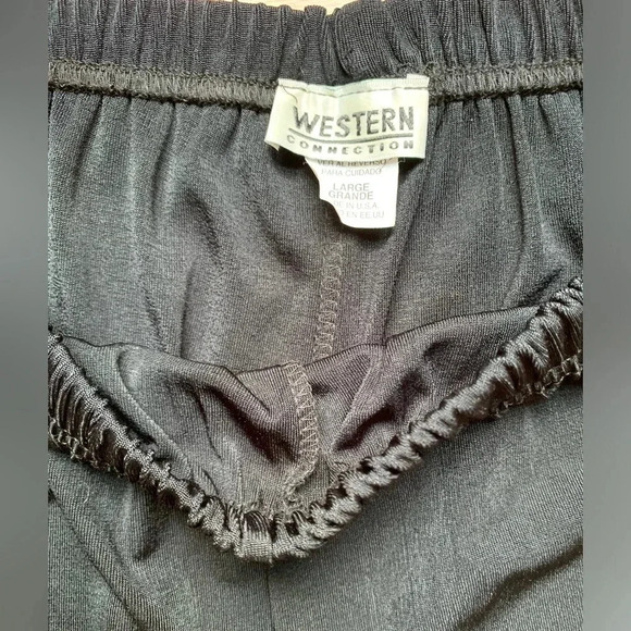 Western Connection Womens Pants Large Pull On Straight Leg Black Office Corpcore - Picture 4 of 7